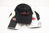 HONDA F1: Three Honda F1 hats, one signed by Jenson Button & Takuma Sato [Location: Melbourne]