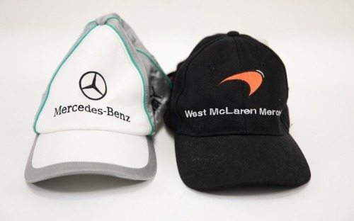 MERCEDES: Two Mercedes F1 hats [Location: Melbourne]
