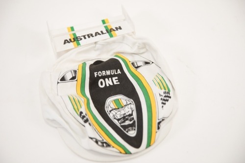 ADELAIDE GP: A commemorative hat from the inaugural 1985 Adelaide Grand Prix with rear wing [Location: Melbourne]