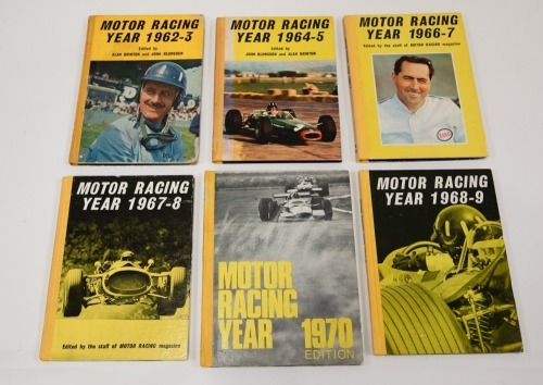 MOTOR RACING YEAR: Six editions of 'Motor Racing Year' annual year book, includes years 1962-3, 1964-5, 1966-7, 1967-8, 1968-9 and 1970 [Location: Melbourne]