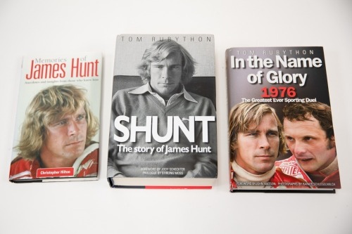 JAMES HUNT: Three hardcover books relating to James Hunt [Location: Melbourne]