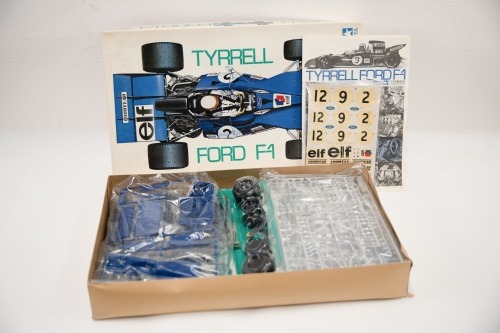 TYRRELL: A Tamiya 1:12 scale 1971 Tyrrell Ford F-1 (#BS1209) model kit in box [Location: Melbourne]