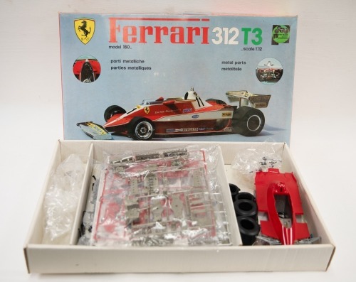 FERRARI: A Protar 1:12 scale Ferrari 312 T3 model kit, some parts sealed, has been started, includes instructions & decals [Location: Melbourne]