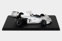 BRABHAM: A Spark 1:43 scale 1974 Brabham BT44 as driven by Carlos Reutemann (#S4344) in perspex case [Location: Melbourne]
