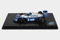 TYRRELL: A TrueScale Miniatures (TSM) 1:43 scale 1977 Tyrrell P34 car #3 US Grand Prix as driven by Ronnie Peterson in perspex case [Location: Melbourne] - 2