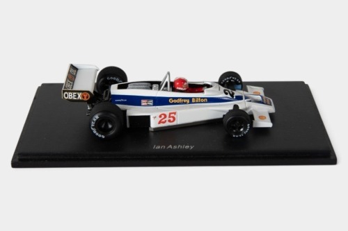 HESKETH: A Spark 1:43 scale 1977 Hesketh 308E car #25 as driven by Ian Ashley (#S2236) in perspex case [Location: Melbourne]