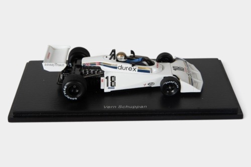 SURTEES: A Spark 1:43 scale 1977 Surtees TS19 car #18 (S4011) as driven by Vern Schuppan in perspex case [Location: Melbourne]