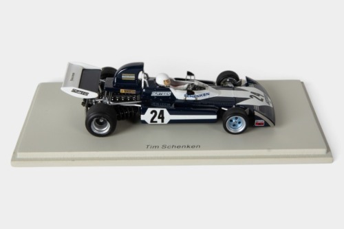 SURTEES: A Spark 1:43 scale 1972 Surtees TS14 car #24 (S4001) as driven by Tim Schenken in perspex case [Location: Melbourne]