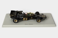 LOTUS: A Spark 1:43 scale 1972 Lotus 72D car #9 as driven by Dave Walker in perspex case [Location: Melbourne]