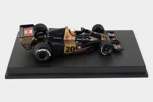 WALTER WOLF: A Minichamps 1:43 scale 1977 Walter Wolf Ford WR1 car #20 as driven by Jody Scheckter in perspex case [Location: Melbourne]