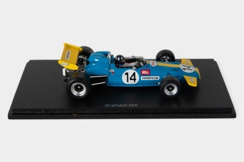 BRABHAM: A Spark 1:43 scale 1971 Brabham BT33 (S4338) car #14 as driven by Graham Hill in perspex case [Location: Melbourne]
