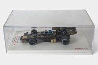 LOTUS: A TSM 1:43 scale 1974 Lotus 76 car #1 as driven by Ronnie Peterson in perspex case [Location: Melbourne] - 3