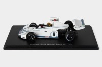 BRABHAM: A Spark 1:43 scale 1975 Brabham BT44 (S4345) as driven by Carlos Pace in perspex case [Location: Melbourne] - 2