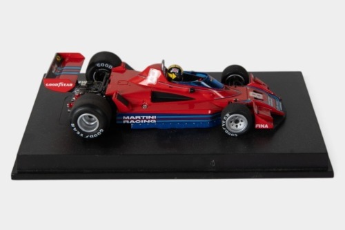 BRABHAM: A Minichamps 1:43 scale 1977 Brabham Alfa Romeo BT45B car #8 as driven by Carlos Pace in perspex case [Location: Melbourne]