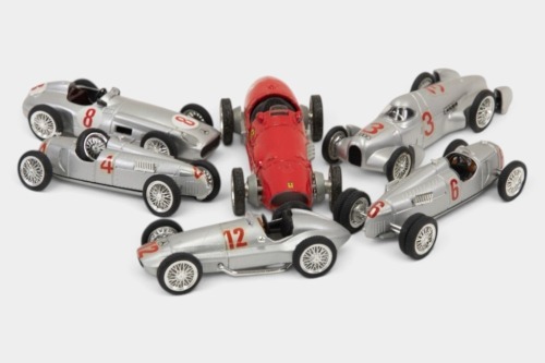 MODELS: A group of six 1:43 scale early Grand Prix car models [Location: Melbourne]