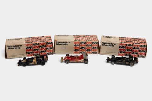 WESTERN MODELS: Three Western Models 1:43 scale Formula One models in original boxes [Location: Melbourne]