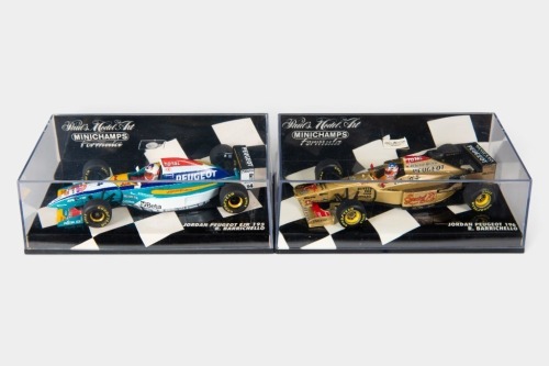 JORDAN: Two Minichamps 1:43 scale Jordan team models in original boxes [Location: Melbourne]