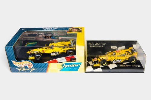 JORDAN: Two Jordan team 1:43 scale models in original boxes [Location: Melbourne]