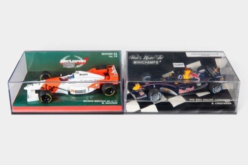 RED BULL / MCLAREN: Two Minichamps 1:43 scale Red Bull & McLaren team models in original boxes [Location: Melbourne]