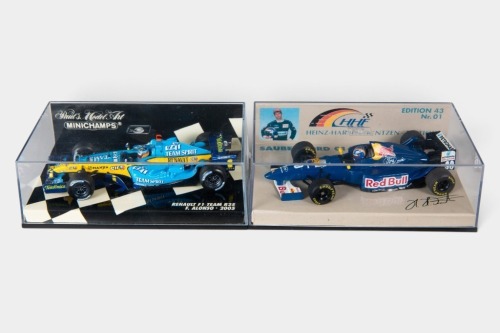 RENAULT / SAUBER: Two Minichamps 1:43 scale Renault & Sauber Ford team models in original boxes [Location: Melbourne]