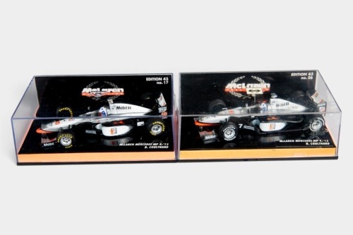 MCLAREN: Two Minichamps 1:43 scale McLaren models in original boxes [Location: Melbourne]