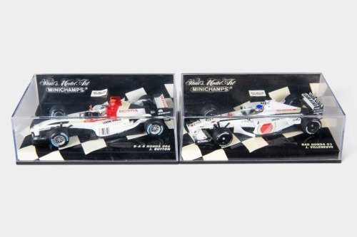 BAR HONDA: Two Minichamps 1:43 scale BAR Honda team models in original boxes [Location: Melbourne]