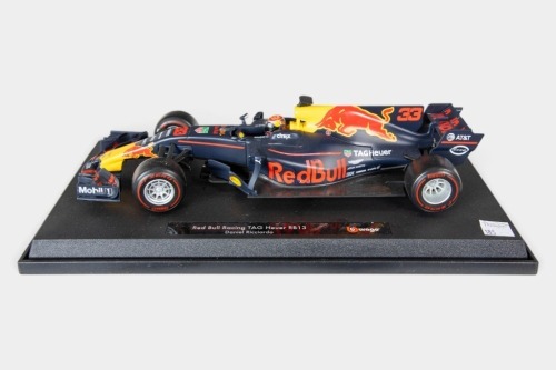 RED BULL: A Bburago 1:18 scale Red Bull Racing Tag Heuer RB13 car #33 as driven by Daniel Ricciardo [Location: Melbourne]