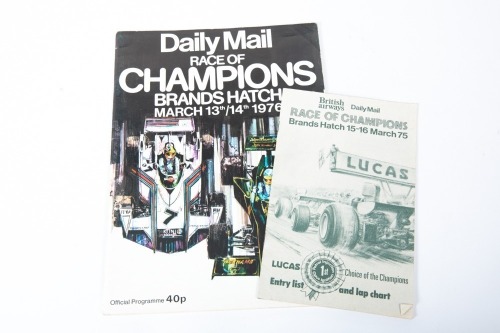 BRANDS HATCH: Two c1970s official programmes from events held at Brands Hatch [Location: Melbourne]