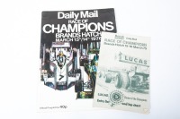 BRANDS HATCH: Two c1970s official programmes from events held at Brands Hatch [Location: Melbourne]