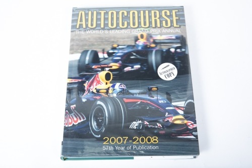 AUTOCOURSE: A signed copy of 'Autocourse' edition 2007/08, signed by L.Hamilton & M.Webber [Location: Melbourne]