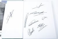 AUTOCOURSE: A signed copy of 'Autocourse' edition 1997/98, signed by Schumacher, Hakkinen, Coulthard, Villeneuve, Alesi, Irvine, Barrichello & Fisichella [Location: Melbourne] - 2