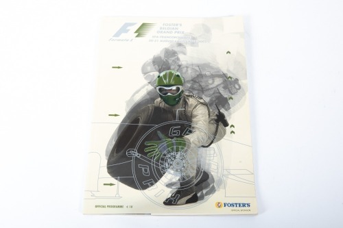 BELGIAN GP: A signed official programme for the 2002 Belgian Grand Prix at Spa-Francorchamps, signed by an ensemble number of drivers [Location: Melbourne]