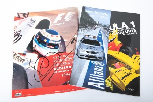 SPANISH GP: Two official signed programmes from the Spanish Grand Prix races from 1994 & 2007 [Location: Melbourne]