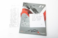 SINGAPORE GP: Two official signed programmes from the Singapore Grand Prix of years 2008 & 2011 [Location: Melbourne] - 3