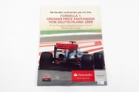 GERMAN GP: An official signed programme from the 2009 German Grand Prix at Nurburgring, signed on cover by Alonso, Webber, Massa, Vettel & Raikkonen [Location: Melbourne] - 2