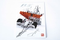 TURKISH GP: An official programme from the 2008 Turkish GP, signed on cover by Massa, Vettel, Coulthard, Barichello, Webber & Alonso [Location: Melbourne]