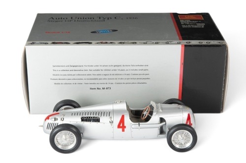 AUTO UNION: A highly detailed CMC 1:18 scale 1936 Auto Union Type C , German GP winner (M-073) in original box [Location: Melbourne]