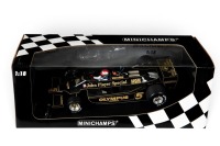 LOTUS: A highly detailed Minichamps 1:18 scale 1978 Lotus 79, 1978 world champion, car #5 driver Mario Andretti in original box [Location: Melbourne]