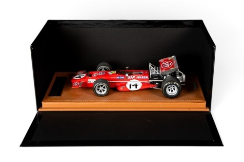 MARCH: A highly detailed Tecnomodel 1:18 scale 1970 March 701, car #14 driver Chris Amon, limited edition of 95 units in original box [Location: Melbourne]