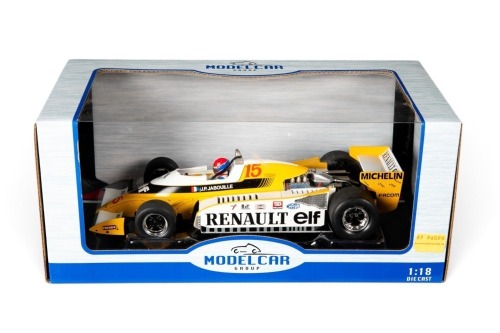 RENAULT: A Model Car Group 1:18 scale 1979 Renault RS10, car #15 driver Jean-Pierre Jabouille in original box [Location: Melbourne]