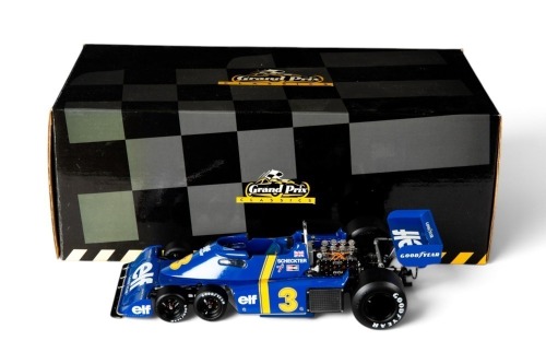 TYRRELL: An highly detailed Exoto 1:18 scale 1976 Tyrrell P34, car #3 driver Jody Scheckter in original box [Location: Melbourne]