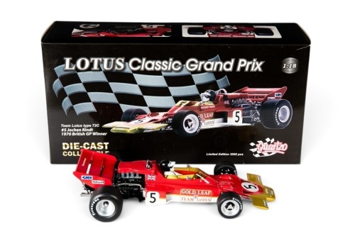 LOTUS: A Quartzo 1:18 scale 1970 Lotus Type 72C, car #5 driver Jochen Rindt, 1970 British GP winner, limited edition of 3000 units in original box [Location: Melbourne]