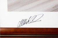 WEBBER: A signed print featuring Mark Webber driving Williams-BMW at Monaco 2005 to first podium finish, signed by Webber and the artist, limited edition (32/250), framed, 58cm high, 76cm wide overall [Location: Melbourne] - 4