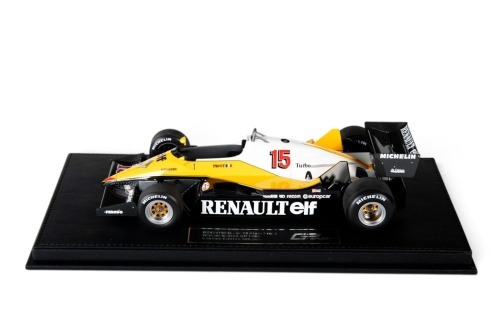 RENAULT: A highly detailed GP Replicas 1:18 scale 1983 Renault RE40, car #15 driver Alain Prost, limited edition of 500 units in original box [Location: Melbourne]
