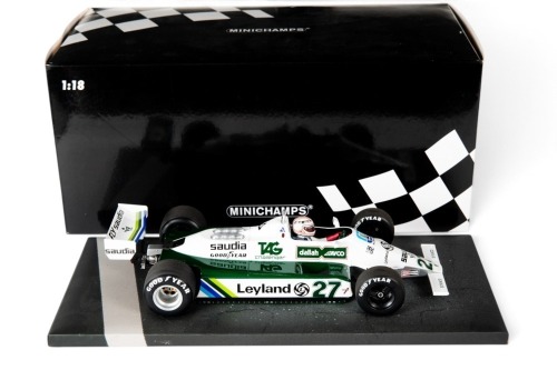 WILLIAMS: A highly detailed Minichamps 1:18 scale 1980 Williams FW07B, car #27 driver Alan Jones, 1980 world champion in original box [Location: Melbourne]