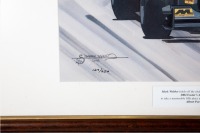 WEBBER: A signed print featuring Mark Webber driving Minardi on debut at the 2002 Australian GP, signed by Webber, limited edition (129/250), framed, 59cm high, 86cm wide overall [Location: Melbourne] - 4