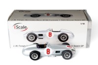 MERCEDES: An IScale 1:18 scale 1955 Mercedes-Benz W196, car #8 driver Juan-Manuel Fangio, 1955 Dutch GP winner in original box [Location: Melbourne]