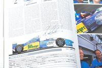 AUTOCOURSE: A signed copy of 'Autocourse' edition 1995-96, signed by Hakkinen, Irvine, Herbert, Katayama, Salo, Magnussen, Montermini, Lamy, Brundle & Panis [Location: Melbourne] - 5