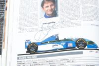AUTOCOURSE: A signed copy of 'Autocourse' edition 1995-96, signed by Hakkinen, Irvine, Herbert, Katayama, Salo, Magnussen, Montermini, Lamy, Brundle & Panis [Location: Melbourne] - 8
