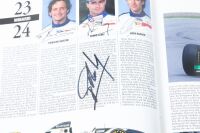 AUTOCOURSE: A signed copy of 'Autocourse' edition 1995-96, signed by Hakkinen, Irvine, Herbert, Katayama, Salo, Magnussen, Montermini, Lamy, Brundle & Panis [Location: Melbourne] - 9